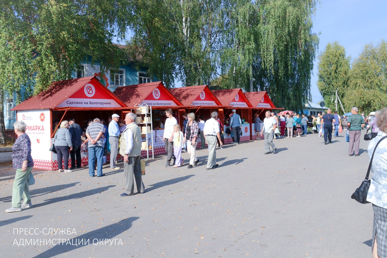 Сегодня в Кичменгском Городке проходит сельскохозяйственная ярмарка.