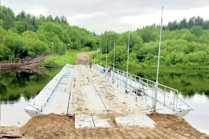 В Сямженском округе в 2024 году установят новый наплавной мост через реку Кубена.